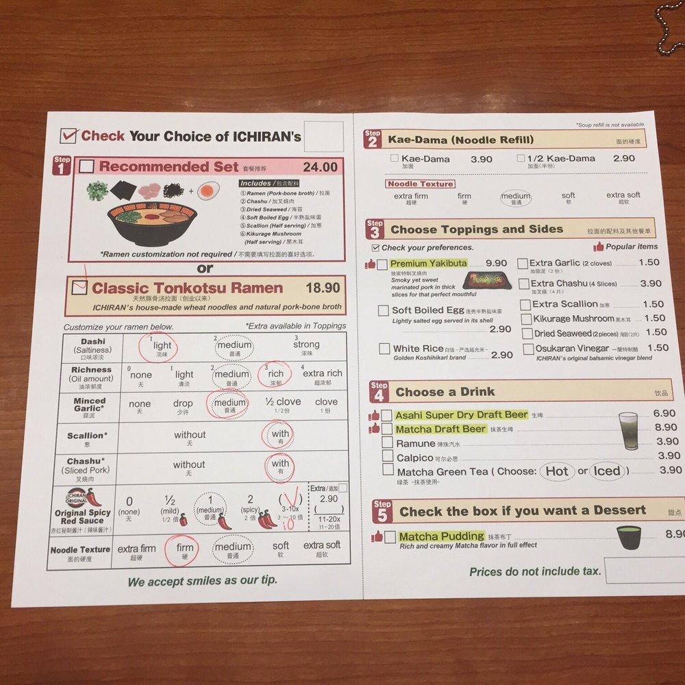 ICHIRAN - Brooklyn - Menu - Ramen Near Me - Brooklyn, New York ICHIRAN - Brooklyn - Menu - Ramen Near Me - Brooklyn, New York