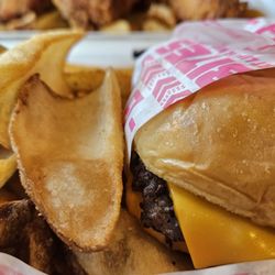 8-Bit Bites - Smash Burger and fries.