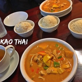 Kao Thai - Tea, Mango Curry with Chicken, Jasmine Rice - Thai Near Me - Silver Spring, Maryland