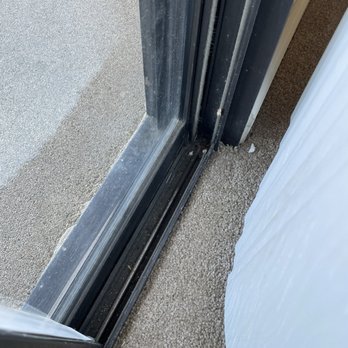 The Cleaning - Tracks not cleaned and debris on the carpet behind curtains. - Office Cleaning Near Me - La Mesa, California The Cleaning - Tracks not cleaned and debris on the carpet behind curtains. - Office Cleaning Near Me - La Mesa, California