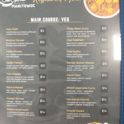 The Spices Restaurant and Bar Manitowoc - Vegetarian 2/2024