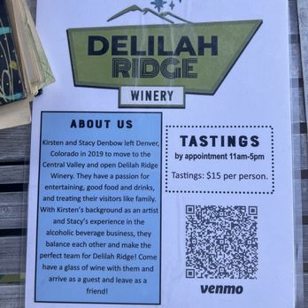 Delilah Ridge Winery - Info - Wine Tasting Room Near Me - Squaw Valley, California