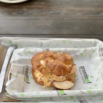Greenleaf Kitchen & Cocktails - Pretzel turkey melt - New American Near Me - Costa Mesa, California Greenleaf Kitchen & Cocktails - Pretzel turkey melt - New American Near Me - Costa Mesa, California