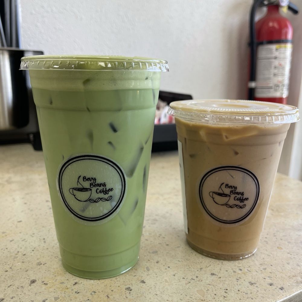 Iced Matcha Latte + Iced Horchata Latte w/ Oatmilk