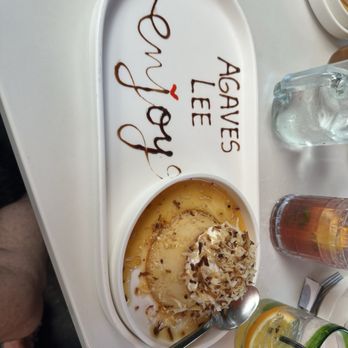 Agaves Mexican Grill - Coconut Flan. Homemade - Breakfast & Brunch Near Me - Lee, Massachusetts Agaves Mexican Grill - Coconut Flan. Homemade - Breakfast & Brunch Near Me - Lee, Massachusetts