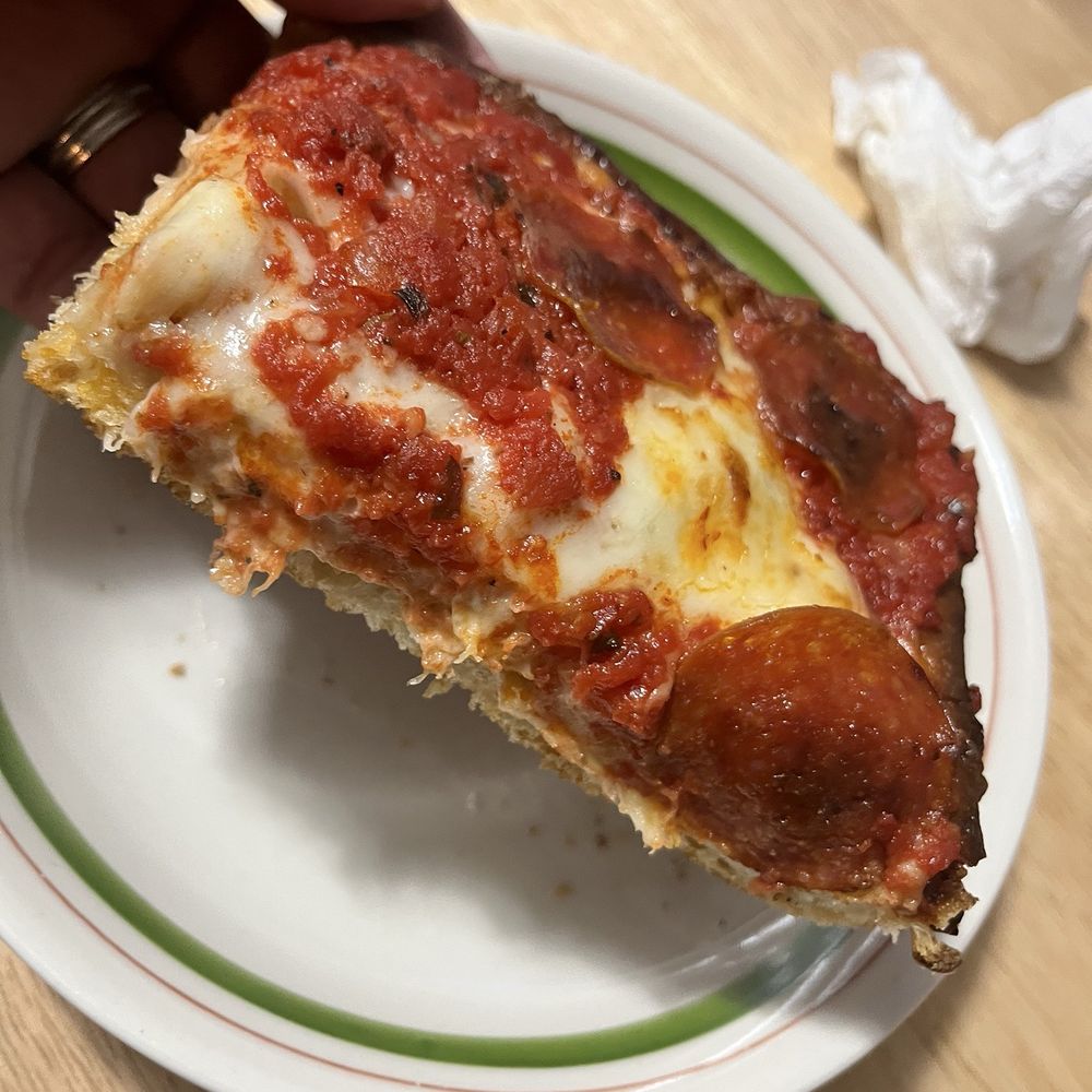 Briannis Pizza - Slice of pepperoni wanted to show hidden pepperoni on side - Pizza Near Me - Hazlet, New Jersey Briannis Pizza - Slice of pepperoni wanted to show hidden pepperoni on side - Pizza Near Me - Hazlet, New Jersey