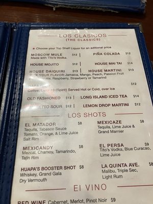 Menu photo 6 Huapangos San Diego, CA