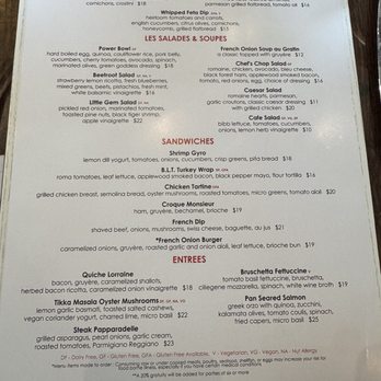 Cafe Zinc - Menu - French Near Me - Midland, Michigan