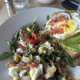 Tasty Cafe scrambler Scrumptious Avocado Toast &Egg Savory plum pancake Stack( sorry we devoured the cakes before the photo). Tasty Cafe scrambler Scrumptious Avocado Toast &Egg Savory plum pancake Stack( sorry we devoured the cakes before the photo).