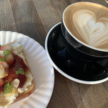 The Merchant - Strawberry ricotta toast and a mocha :) - Coffee & Tea Near Me - Long Beach, California The Merchant - Strawberry ricotta toast and a mocha :) - Coffee & Tea Near Me - Long Beach, California