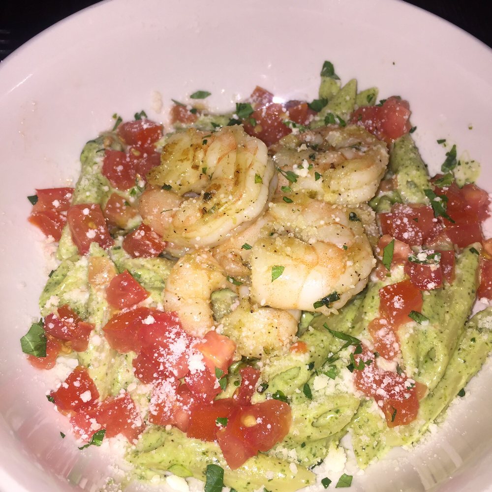 Sosta Caffé - Penne pesto Pasta with shrimp, tomatoes, and sprinkled Parmesan cheese - MUST TRY! $18.99 - Italian Near Me - Pembroke Pines, Florida Sosta Caffé - Penne pesto Pasta with shrimp, tomatoes, and sprinkled Parmesan cheese - MUST TRY! $18.99 - Italian Near Me - Pembroke Pines, Florida