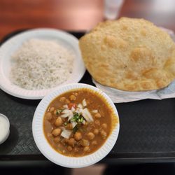 Udupi Bhavan - Chana Marsala, Batura, Basmati Rice, Yogurt Chutney