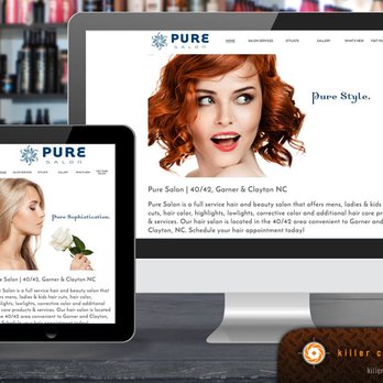 Killer Creative Group - Salon website responsive design - Web Design Near Me - Raleigh, North Carolina
