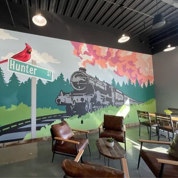 Foxtail Coffee - Comfy seating and mural - Coffee & Tea Near Me - Apex, North Carolina