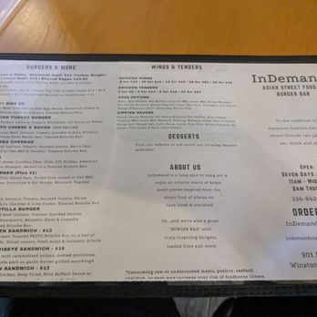 InDemand-Asian Street Food & Burger Bar - Burgers Near Me - Winston-salem, North Carolina InDemand-Asian Street Food & Burger Bar - Burgers Near Me - Winston-salem, North Carolina