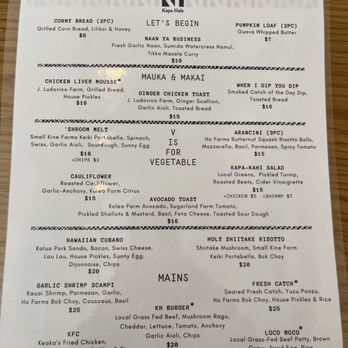 Kapa Hale - Brunch menu - Hawaiian Near Me - Honolulu, Hawaii
