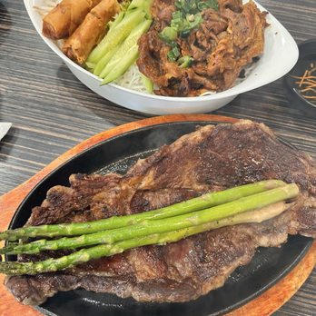 Pho & Grill - 68. Ribeye Steak and 50. Bun Thit Nuong Cha Gio - Vietnamese Near Me - San Dimas, California Pho & Grill - 68. Ribeye Steak and 50. Bun Thit Nuong Cha Gio - Vietnamese Near Me - San Dimas, California