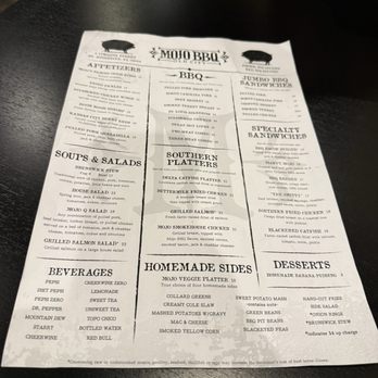Mojo Old City BBQ - Menu for Mojo City BBQ - Barbeque Near Me - St. Augustine, Florida