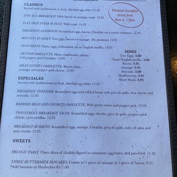 Buckley's On Queen Anne - Breakfast menu - American Near Me - Seattle, Washington