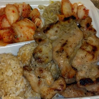 Palama Supermarket - BBQ Chicken plate with brown rice, no mac salad, & extra kim chee...........all of this, just $7.00! Wot a Deal! - International Grocery Near Me - Honolulu, Hawaii Palama Supermarket - BBQ Chicken plate with brown rice, no mac salad, & extra kim chee...........all of this, just $7.00! Wot a Deal! - International Grocery Near Me - Honolulu, Hawaii