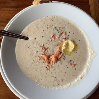 The Loft Restaurant & Bar - Salmon chowder is full of smoky goodness - Seafood Near Me - Bandon, Oregon The Loft Restaurant & Bar - Salmon chowder is full of smoky goodness - Seafood Near Me - Bandon, Oregon