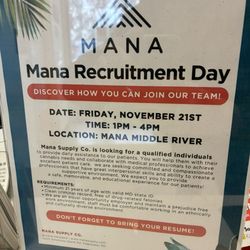 Mana Supply - Mana Dispensary Job Flyer