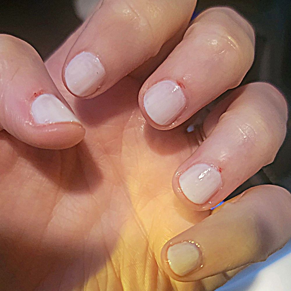 Polish was left streaky, and my nail bed had multiple cuts.
