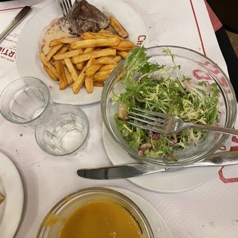 Bouillon Chartier - My son was disappointed with the steak au poivre. - French Near Me - Paris, 75