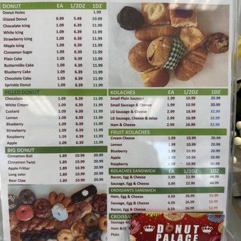 Donut Palace - Menu 2/2023 - Donuts Near Me - San Antonio, Texas