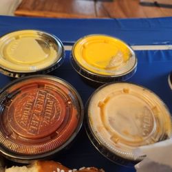 Philly Pretzel Factory - Dipping sauces: nacho or jalapeño cheese, honey or cranberry mustard