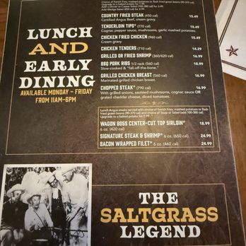 Saltgrass Steak House - Lunch menu - Steakhouses Near Me - Humble, Texas Saltgrass Steak House - Lunch menu - Steakhouses Near Me - Humble, Texas