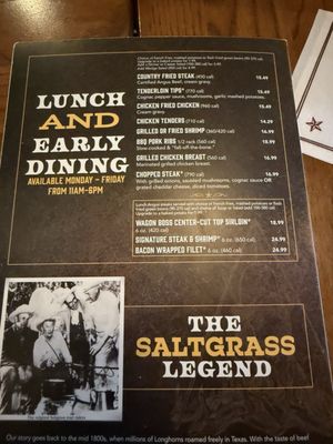 Menu photo 1 Saltgrass Steak House Humble, TX Menu photo 1 Saltgrass Steak House Humble, TX