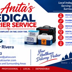 Anitas Medical Courier and Delivery Service - Business card
