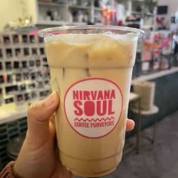 Nirvana Soul Coffee - Iced caramel latte - Coffee & Tea Near Me - San Jose, California Nirvana Soul Coffee - Iced caramel latte - Coffee & Tea Near Me - San Jose, California