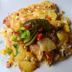 Restaurant Strandhotel - Bauernfrühstück, auf Wunsch als kleine Portion. Oberlecker.