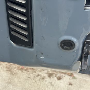 Sergios Auto Repair - Dent on the back gate - Auto Repair Near Me - El Cajon, California