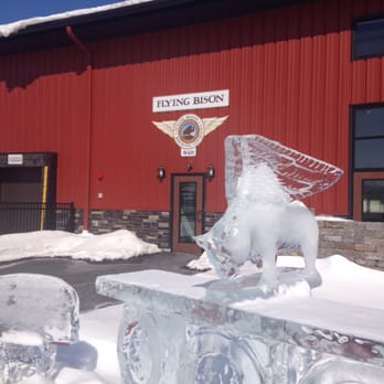 Flying Bison Brewing - Cool ice sculpture! - Breweries Near Me - Buffalo, New York
