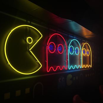 The Delorean - Neon Pac-man sign - Cocktail Bars Near Me - Denver, Colorado
