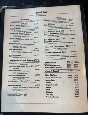 Menu photo 2 Franklin Street Caffe Redwood City, CA