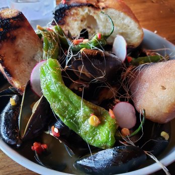 1816 Modern Kitchen & Drinks - Special Green Curry Mussels - Delicious!! - Southern Near Me - Corydon, Indiana 1816 Modern Kitchen & Drinks - Special Green Curry Mussels - Delicious!! - Southern Near Me - Corydon, Indiana