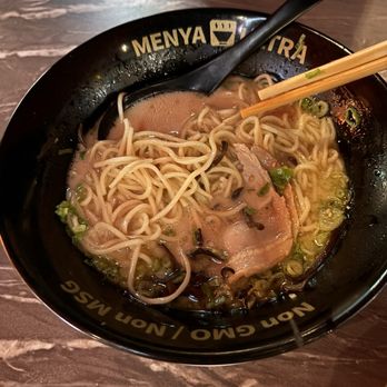 Menya Ultra - Tonkotsu (slightly eaten) - Ramen Near Me - San Diego, California