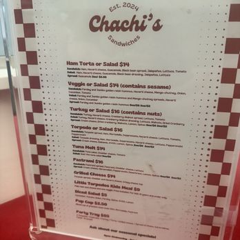 Chachi’s - Menu - Delis Near Me - San Pedro, California