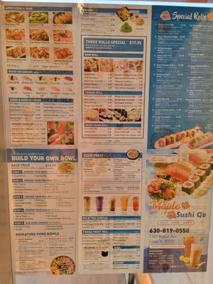 Menu photo 1 Maple Sushi Go Lisle, IL Menu photo 1 Maple Sushi Go Lisle, IL