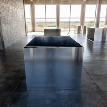 The Chinati Foundation - Donald Judd; 100 untitled works in mill aluminum; 1982-86; aluminum - Art Museums Near Me - Marfa, Texas The Chinati Foundation - Donald Judd; 100 untitled works in mill aluminum; 1982-86; aluminum - Art Museums Near Me - Marfa, Texas