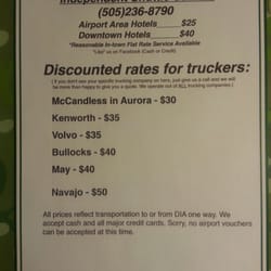 Independent Shuttle Service - Trucker specials