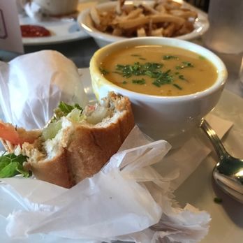Toast - I have the pumpkin soup (pumpkin and in shape or form is good in my book!) with the Cajun catfish sandwich. - New American Near Me - New York, New York Toast - I have the pumpkin soup (pumpkin and in shape or form is good in my book!) with the Cajun catfish sandwich. - New American Near Me - New York, New York