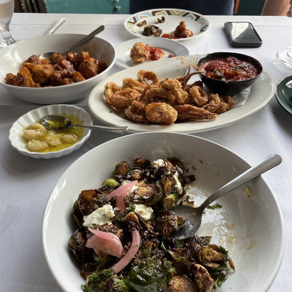 Dish - Brussels sprouts fried calamari and gobi manchurian - New American Near Me - Lynchburg, Virginia Dish - Brussels sprouts fried calamari and gobi manchurian - New American Near Me - Lynchburg, Virginia