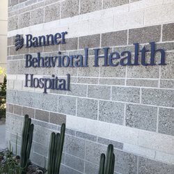 Banner Behavioral Health Hospital - North Lobby sign viewed from parking lot along Earll