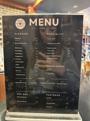 Menu photo 1 Day 6 Coffee Co. Houston, TX Menu photo 1 Day 6 Coffee Co. Houston, TX
