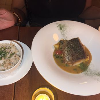 Somerville - Striped bass (Toasted Garlic Rice comes with the Braised Short Rib Entree) - Steakhouses Near Me - Los Angeles, California